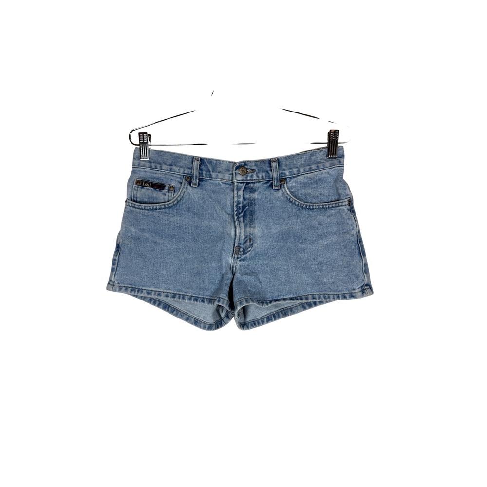 Vintage LEI High Waisted Light Wash Denim Shorts Women Size 7 Blue 90s Y2K
